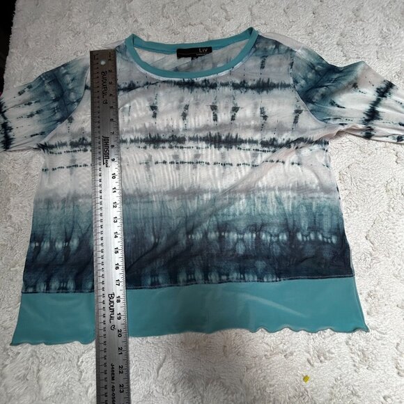 Liv by Habitat Women's Knit Tie Dye Multicolor Sweater Top Size XS Long Sleeve - Picture 9 of 9